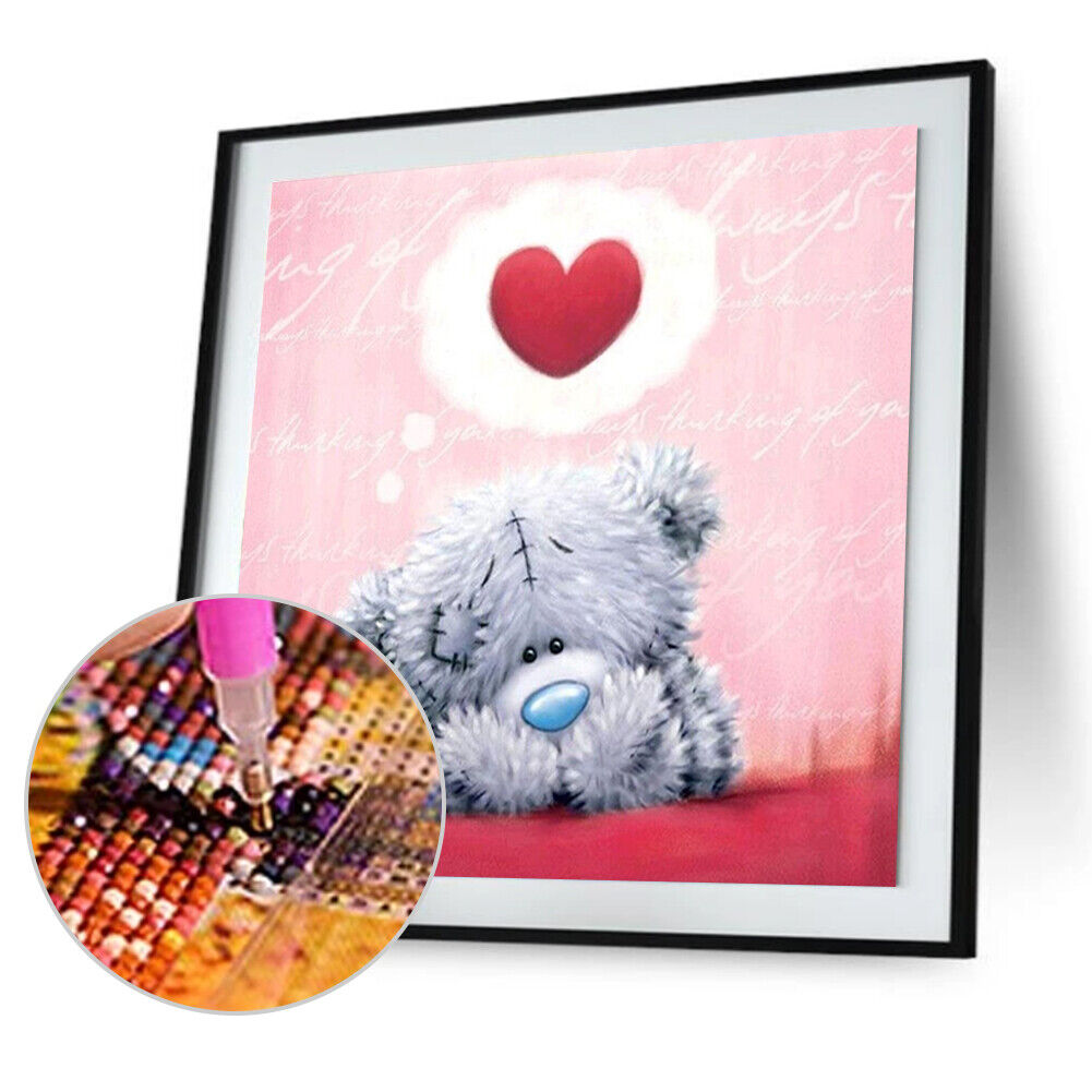 DIY5D Heart Bear Diamond Embroidery Painting Cross Crafts Stitch Home Decor