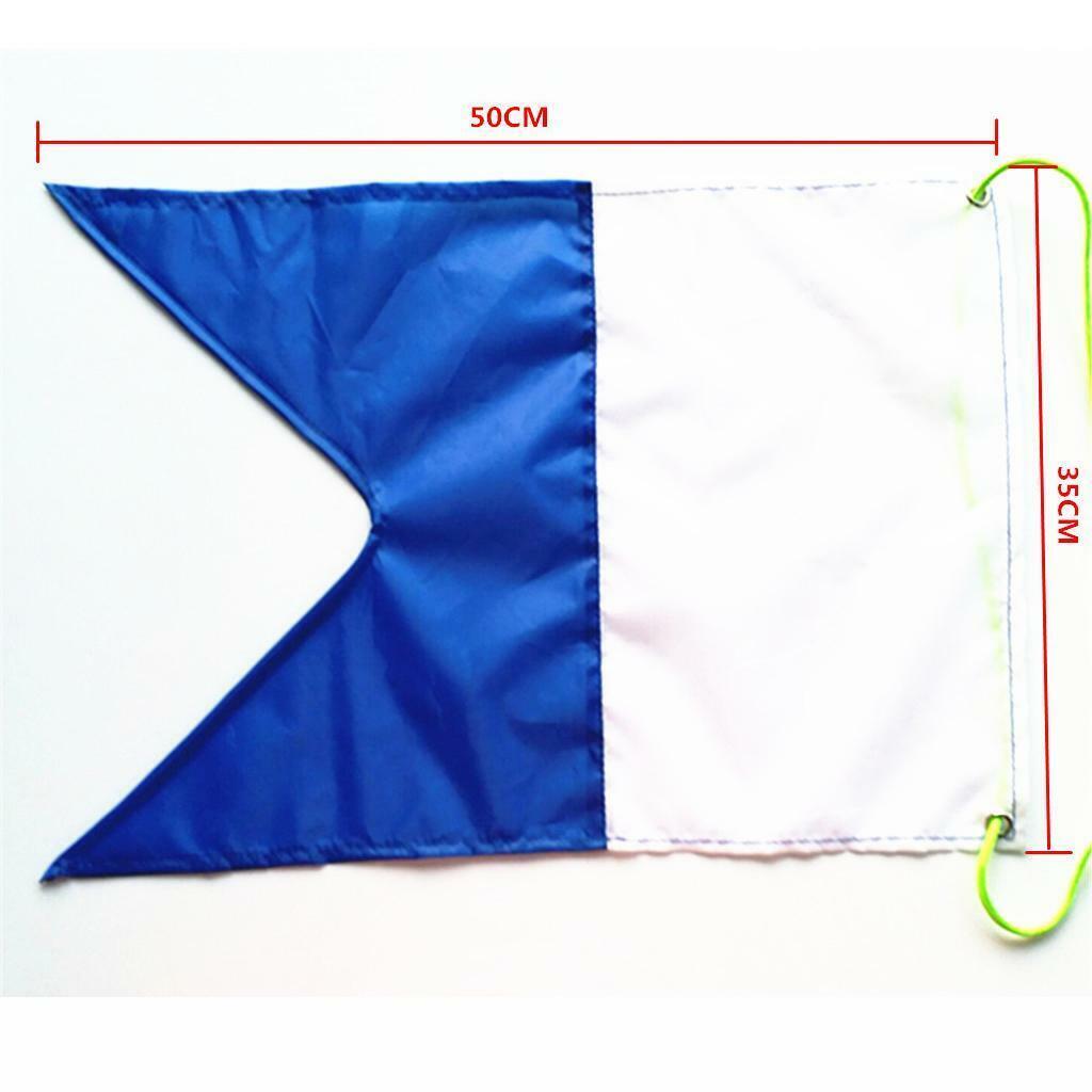 350mm Scuba Diving Dive  Alpha Flag  White with  Grommets