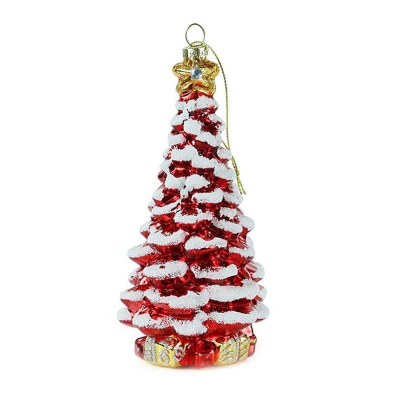 Realistic Glass Tree Christmas Hanging Ornament for Holiday & Party Decoration