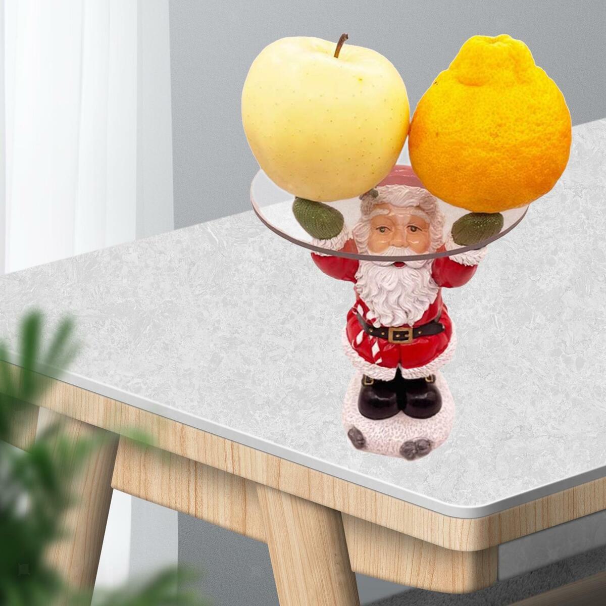 Christmas Santa Treats Holder snack tray Statue Dining  Ornament