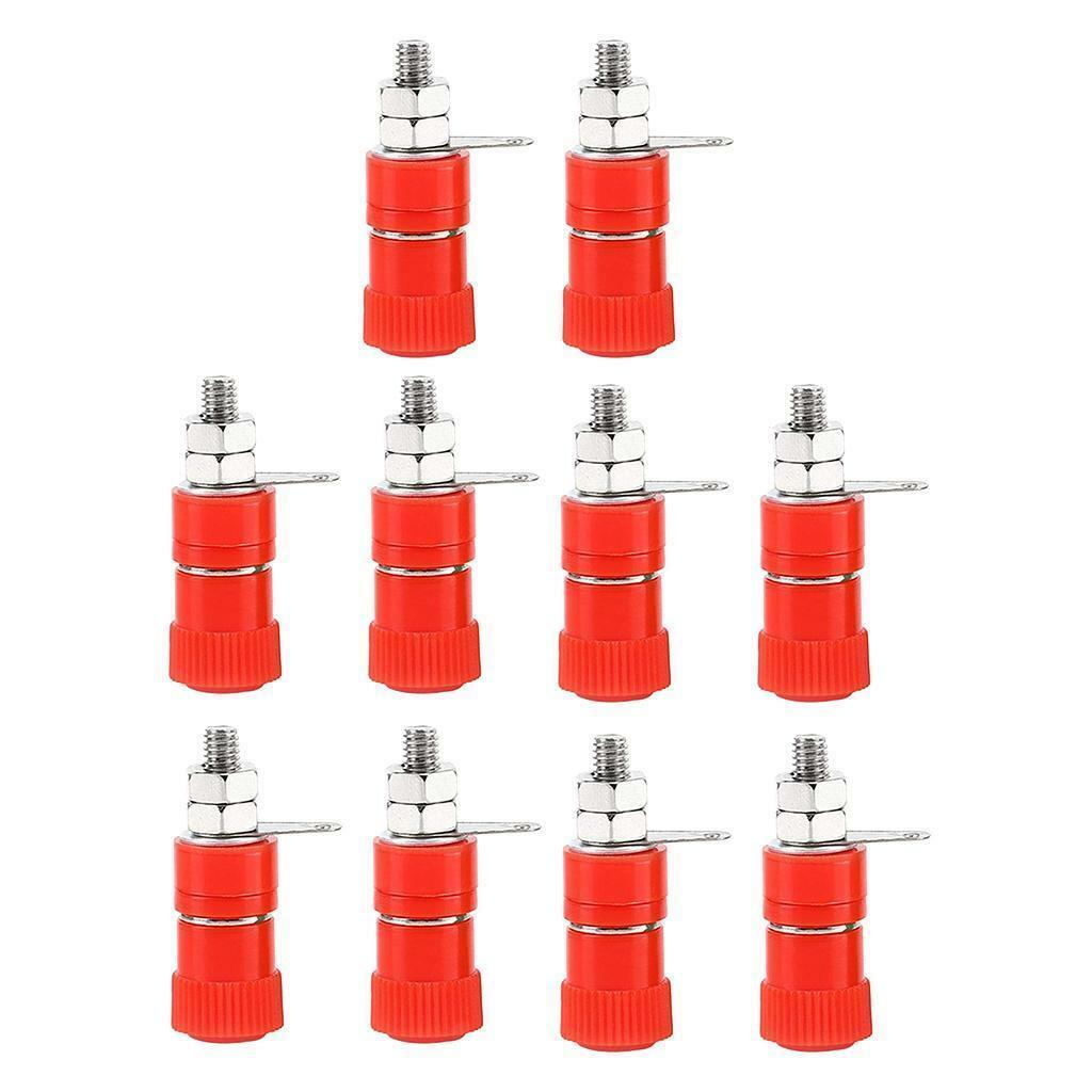 10pcs/ 4mm Banana Socket Binding Posts Terminal Nut Banana Plug