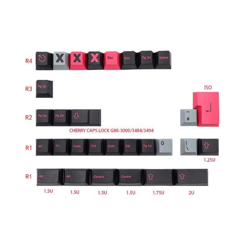 134 Customized 8008 Keycap Cherry Profile Key Cover for Cherry MX Switch Key Set