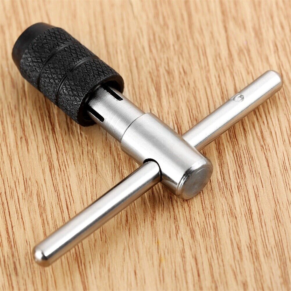 Portable Metric M3-M6 Thread Screw Tap Drill Bit Wrench Carpentry T-Handle Tool
