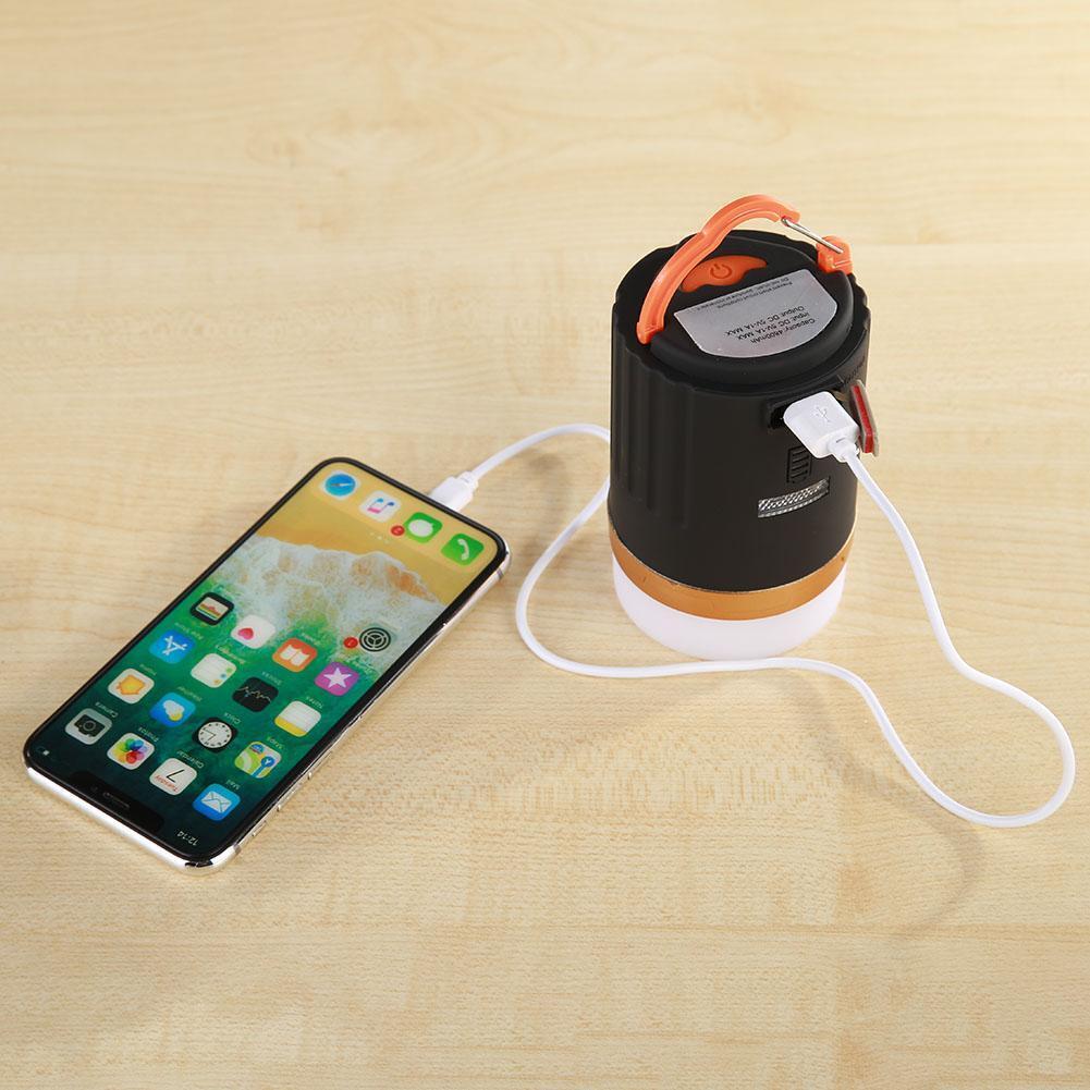 2pcs Portable USB Rechargeable Tent Camping Remote Control Hanging Light