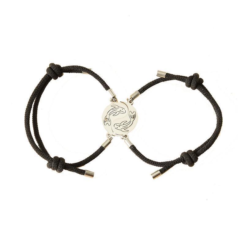 Stainless Steel Tai Chi Fish Couple Hand-pulling Adjustable Hand Rope 2-piece