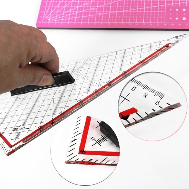 Pro Drawing Ruler Stencil Isosceles Triangle-shaped Template Handy Drafting Tool
