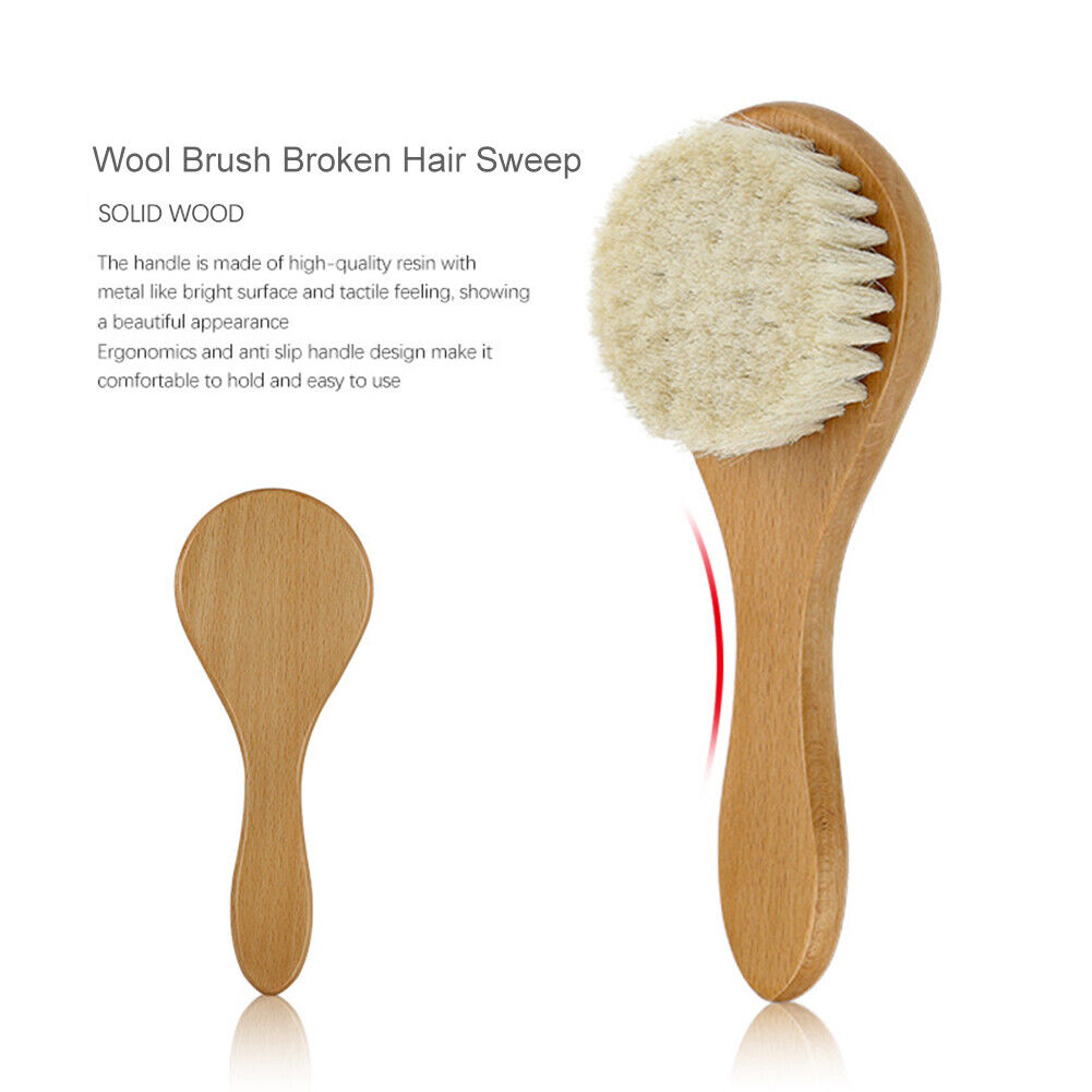 Baby Rubbing Artifact Wash Hair Beech Wool Brush Haircut Soft Cleaning
