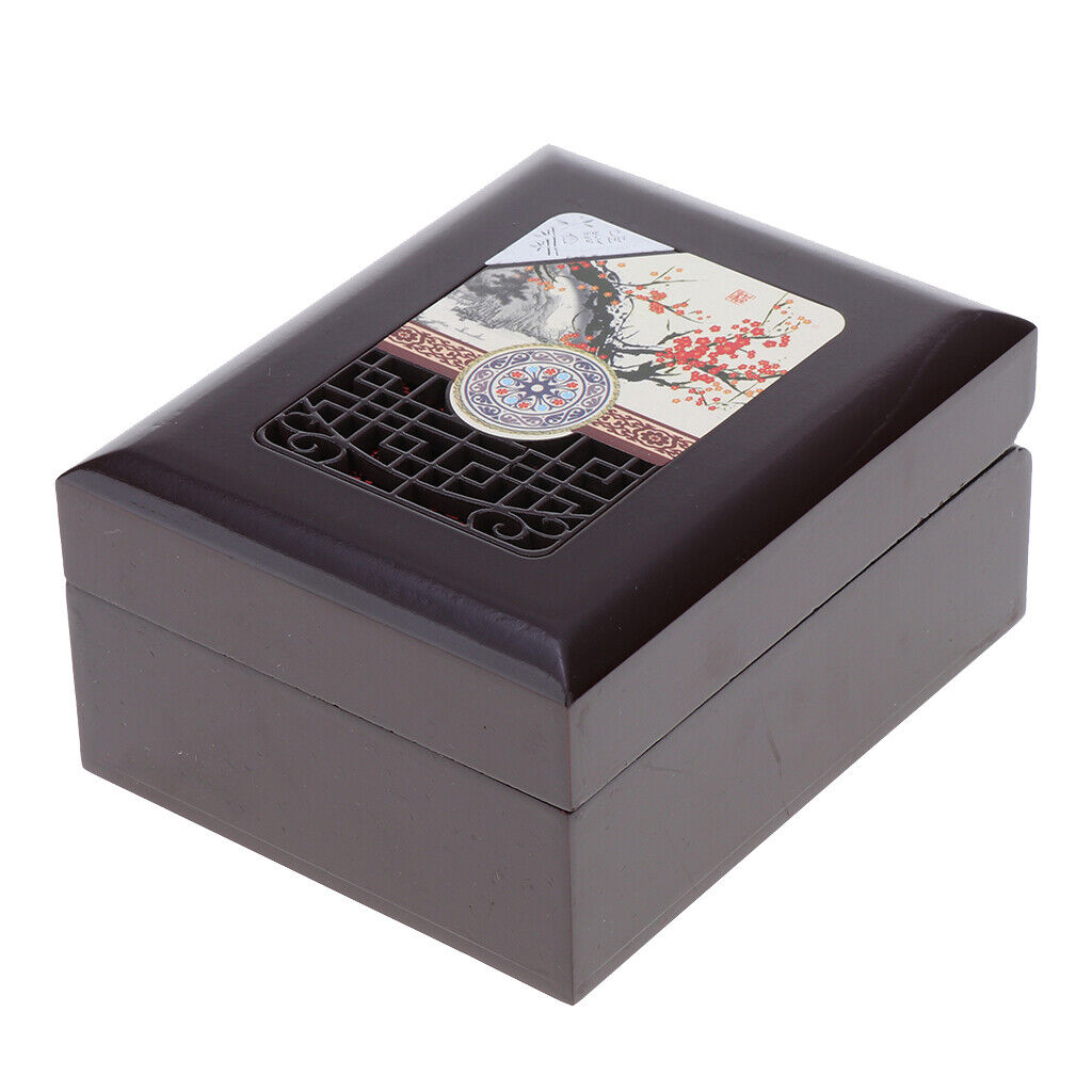 Wooden Jewelry Organizer Box Trinket Case Chest Dark Brown