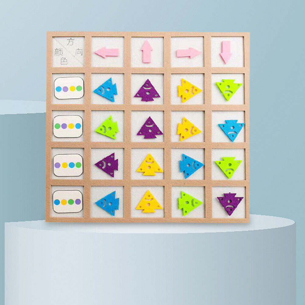 Educational Fish Direction Arrow Match Board Children Color Sensory Puzzle