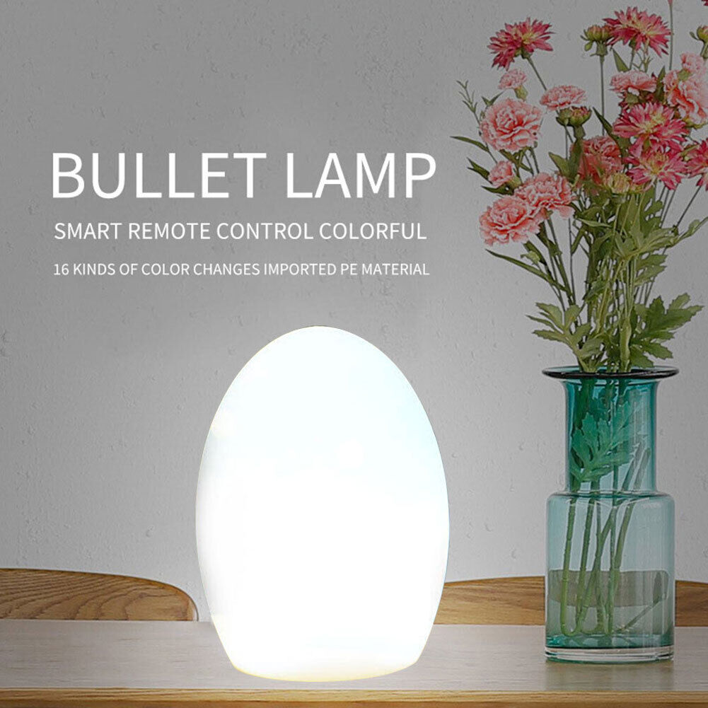 Egg Shape LED Night Lights Colorful Remote Party Atmosphere Light (Battery)