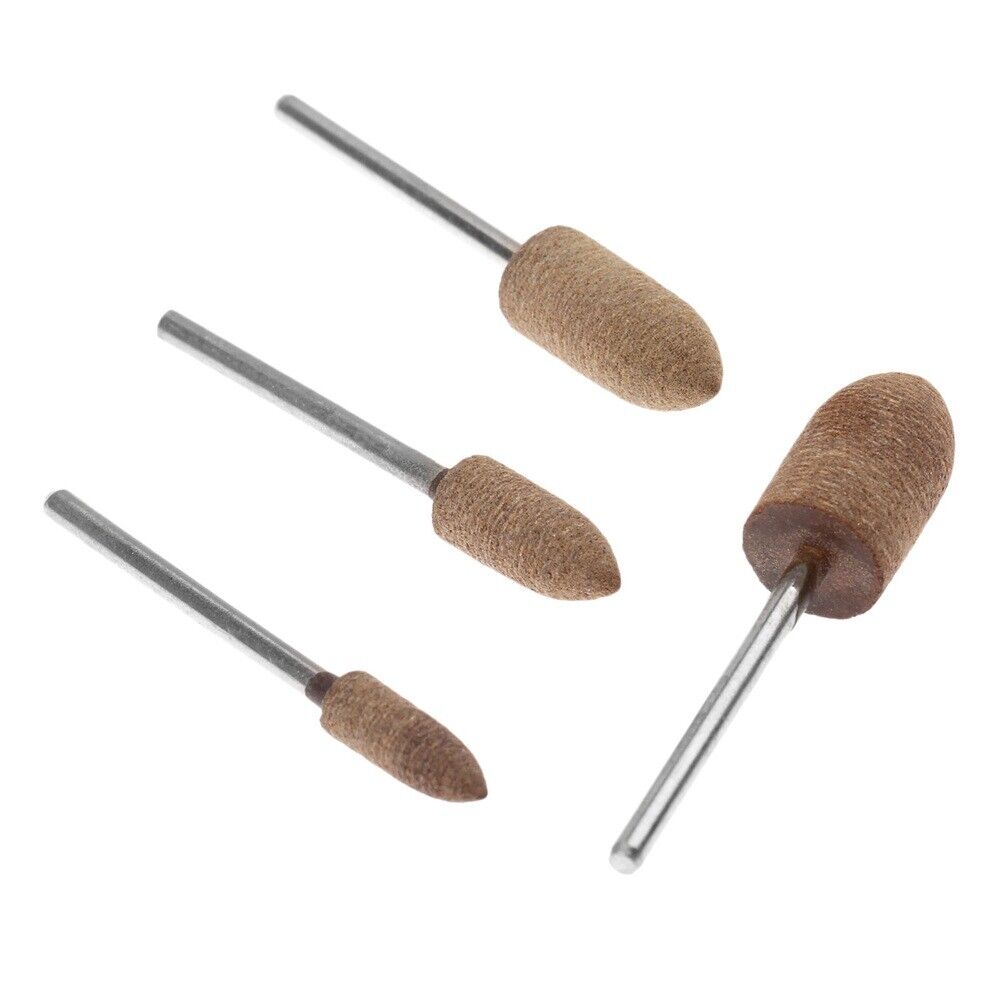 4Pcs 2.35mm 0.1inch Leather Polishing Buffing Brush Bullet Type Rotary Tools