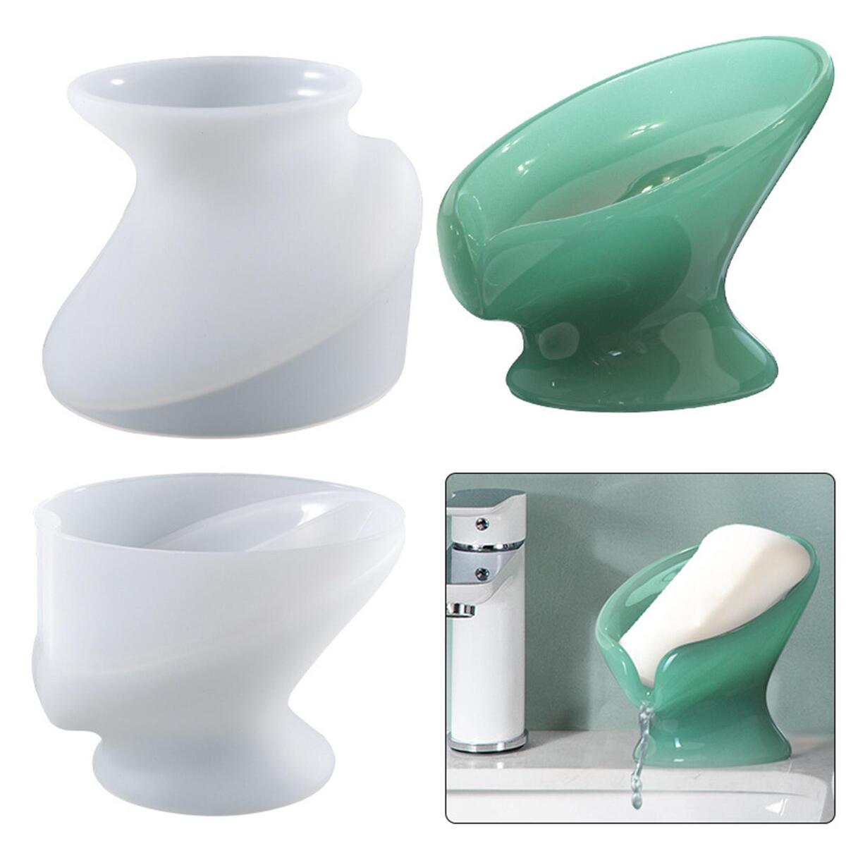 Soap Holder Silicone Mold with Drain DIY Soap DISH Holder for Bathroom Shower