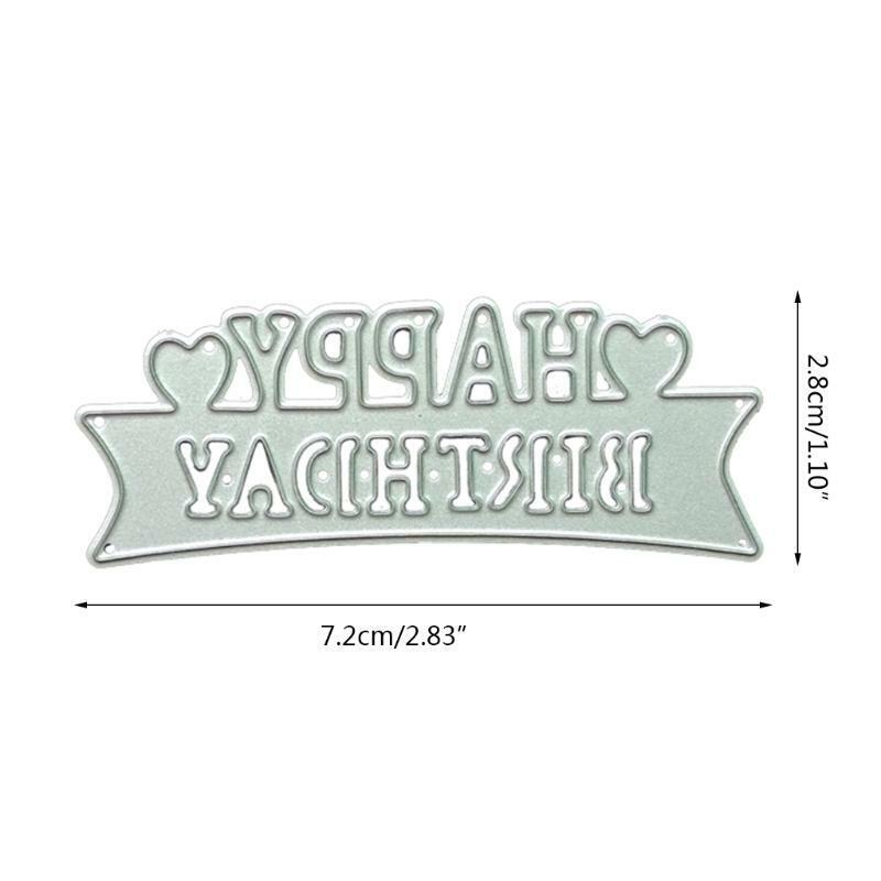 Creative Happy Birthday Metal Cutting Die Creative Art Words Die Cuts Template