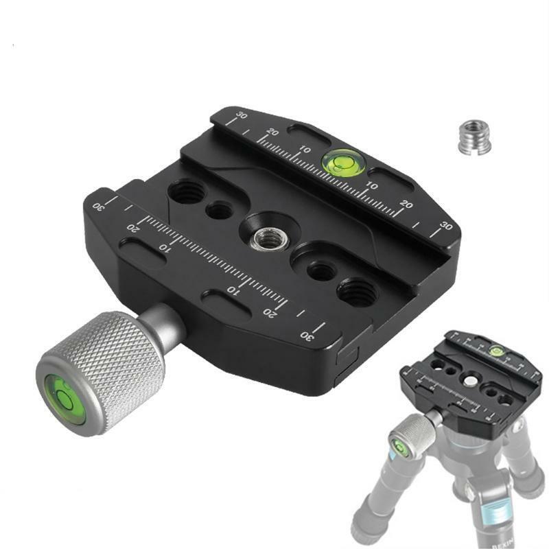 QR-70N 70mm Quick Release Clamp with 1/4 & 3/8 Thread & Bubble Levels Arca-style