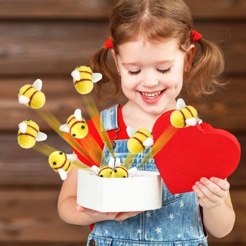 10 Pcs Wool Felt Cute Bee Diy Hat Costume Decoration Headgear Finished Bee