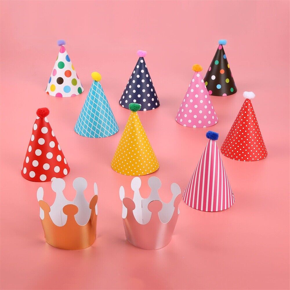 Papercard Kids Celebration Hats Birthday Festive Carnival Party Decoration 11pcs
