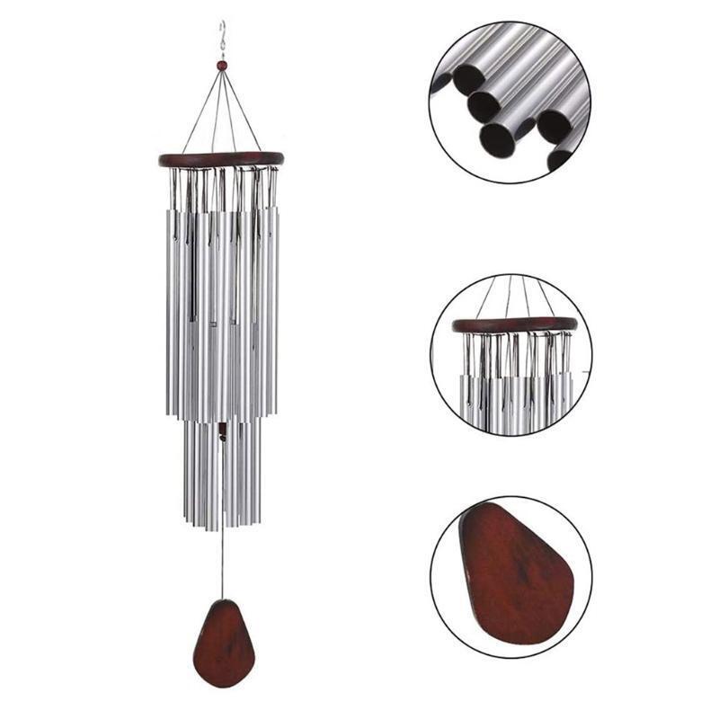 27 Tubes Handmade Large Wind Chimes for Outdoor Tuned Hummingbird Bells Soothing