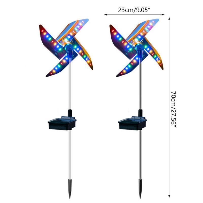 Four-Color Windmill Solar Lawn Light Outdoor Courtyard Garden Ground Plug Lamp