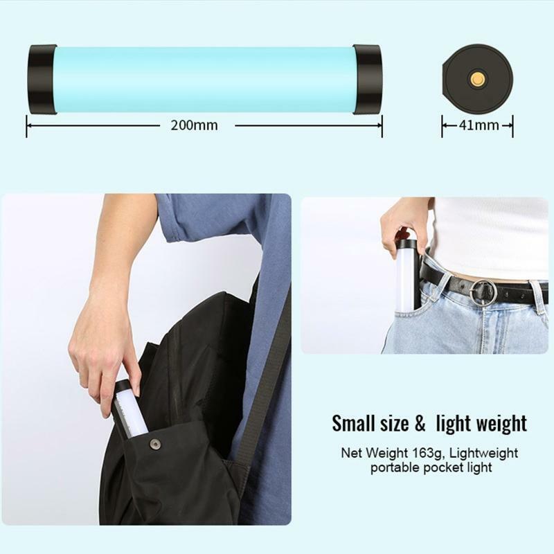 P100 RGB Fill Light Kit Handheld LED Video Fill Lamp for Youtube Photography