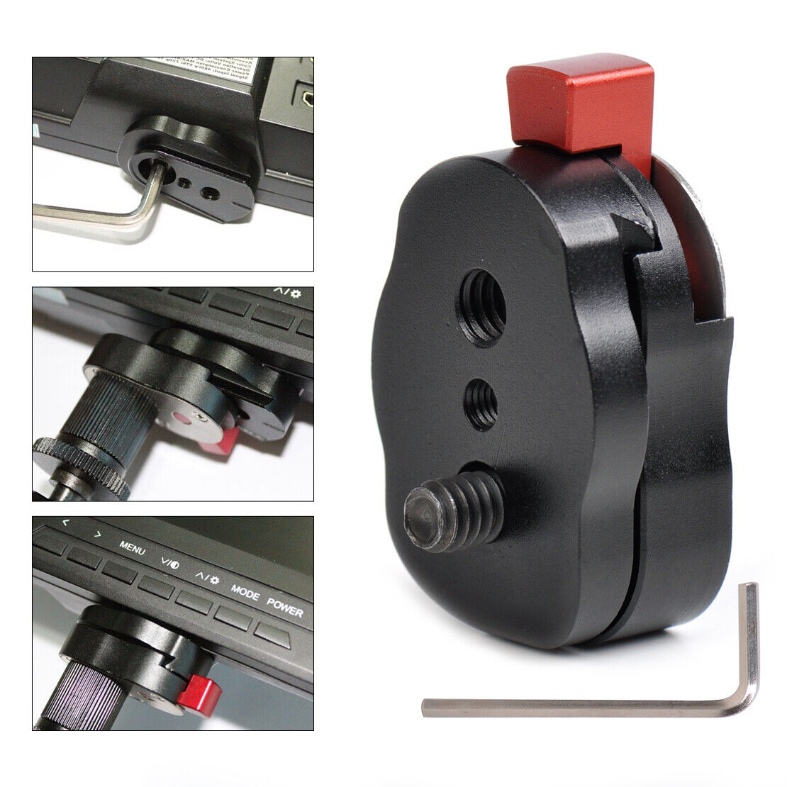 MINI Quick Release Plate fit for LCD Monitor Arm HDMI Splitter EVF Light Rig Li