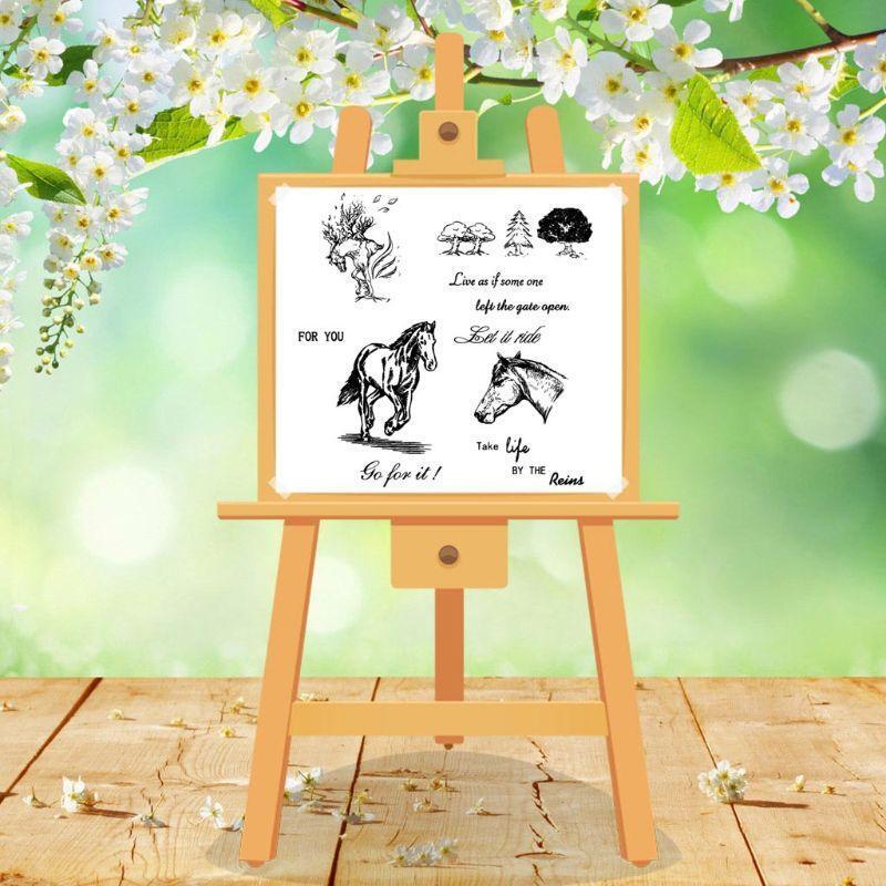 Horse DIY Silicone Clear Stamp Cling Seal Scrapbook Embossing Album Decor Craft