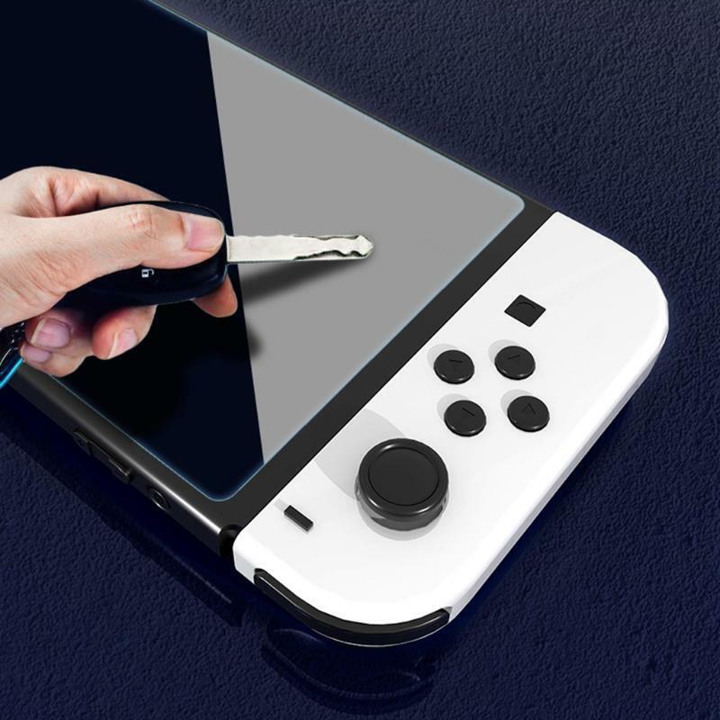 2x Tempered Glass Protect Film 9H Hardness Screen Protector 2.5D for Switch OLED