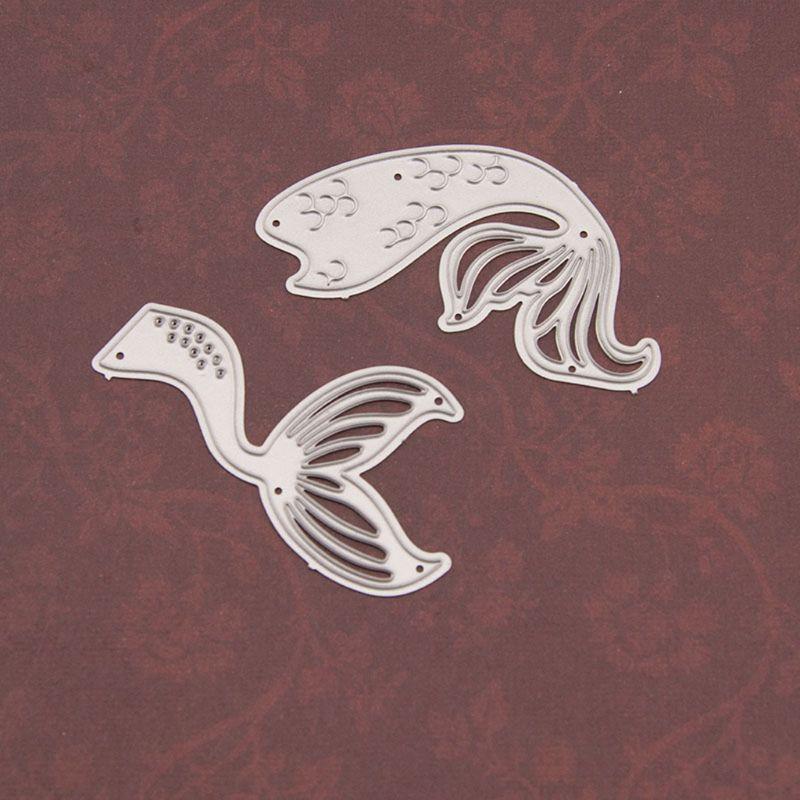 Fish Tail Metal Cutting Dies Stencil Scrapbooking DIY Album Stamp Paper Emboss