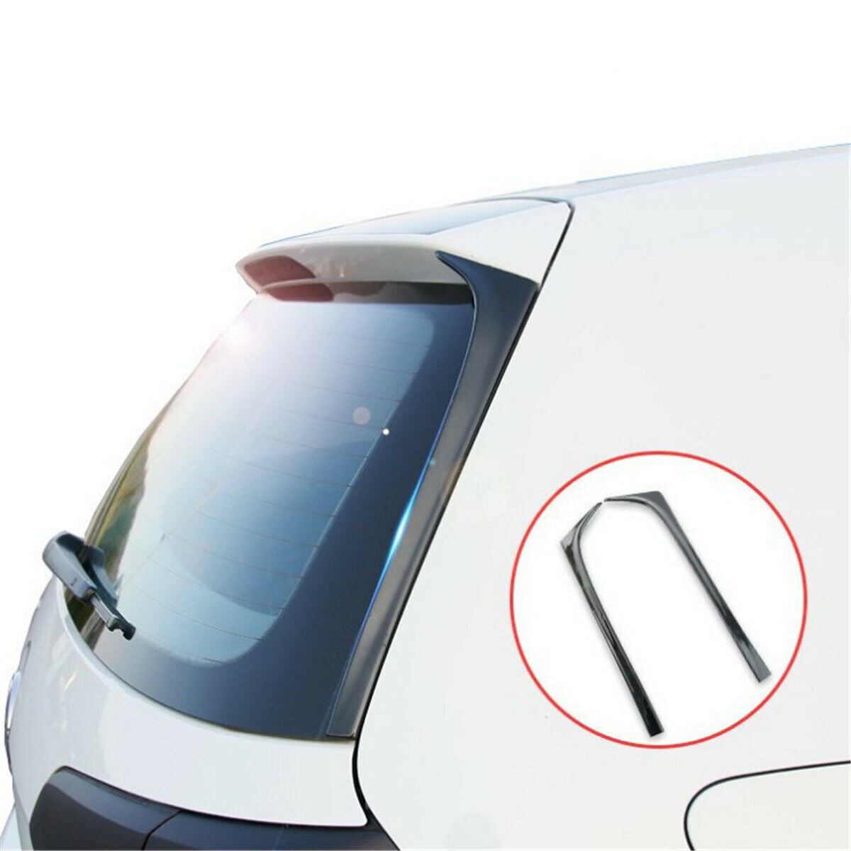 Piano Black For Car 7 7.5 MK7 MK7.5 R GTE GTD Rear Window Side Spoiler Wing