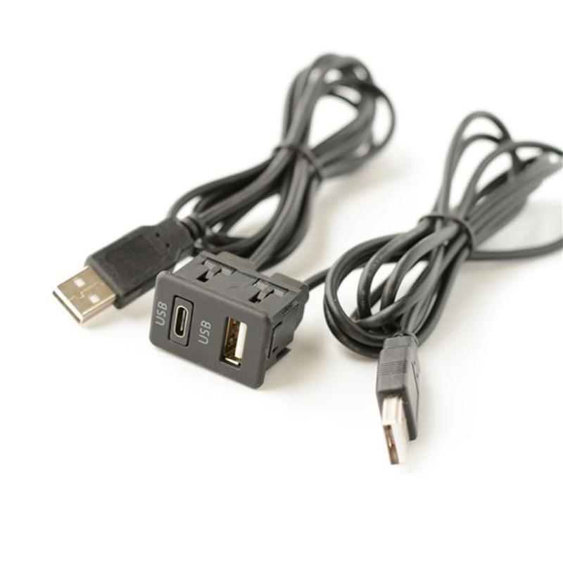 Car Dashboard Extension Cable USB Type-C Interface Charging for Cellphone