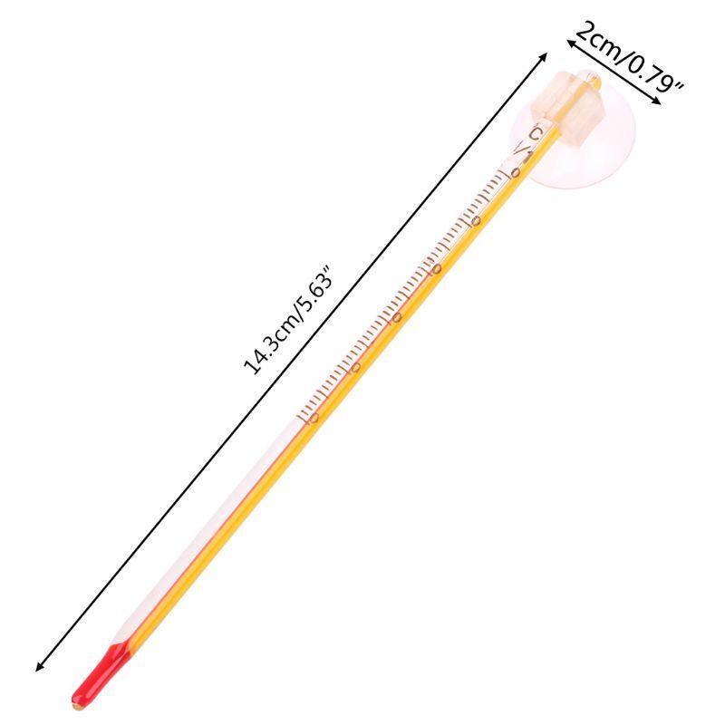 Aquarium Glass Thermometer With Sucker Fish Tank Reptile Box Accessory Supplies