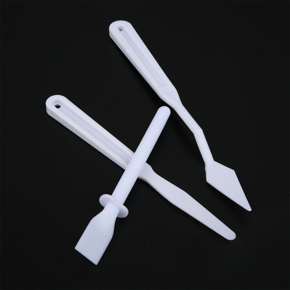 7Pcs Portable Artist Tool Plastic Palette Knives Scraper Spatula Shove Art Kits