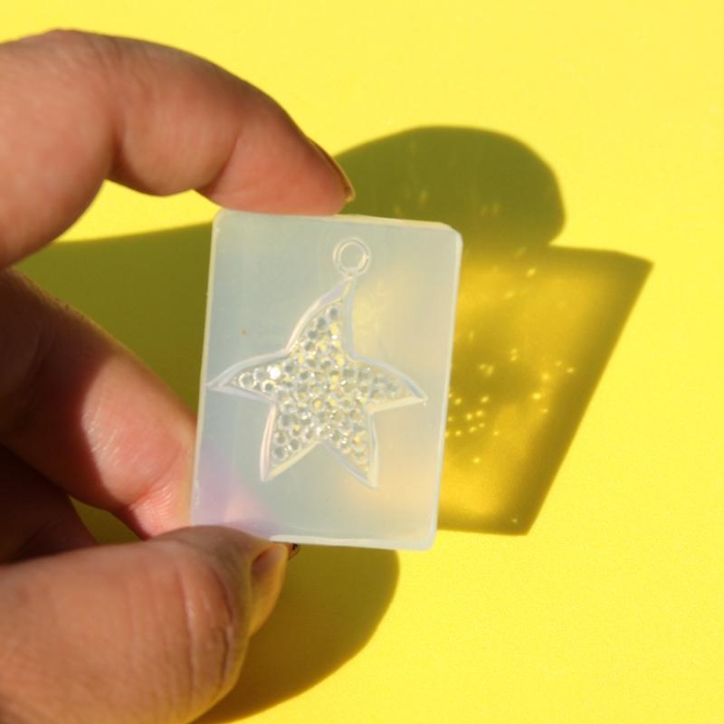 Handmade Pendant Silicone Mold Starfish Epoxy Molds Keychain Pendant Crafts