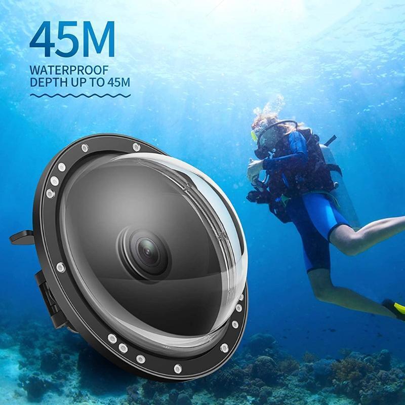 Dual Handheld Dome Port 45m Waterproof Diving Housing Case with Trigger for Osmo