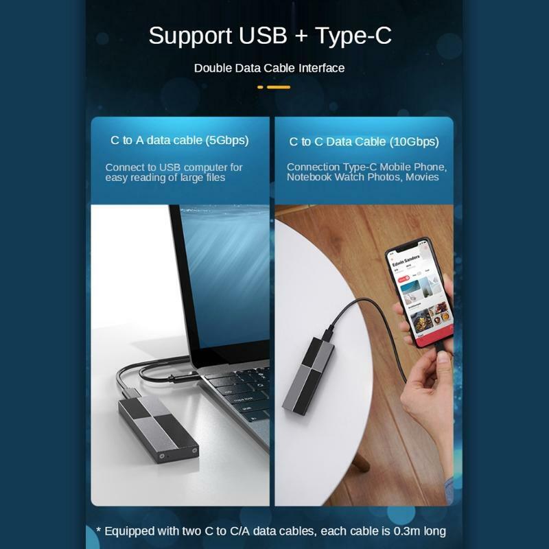 10Gb M2 NVME SSD Disk Enclosure Case Box for 2230 2242 2260 2280 M.2 to USB3.1