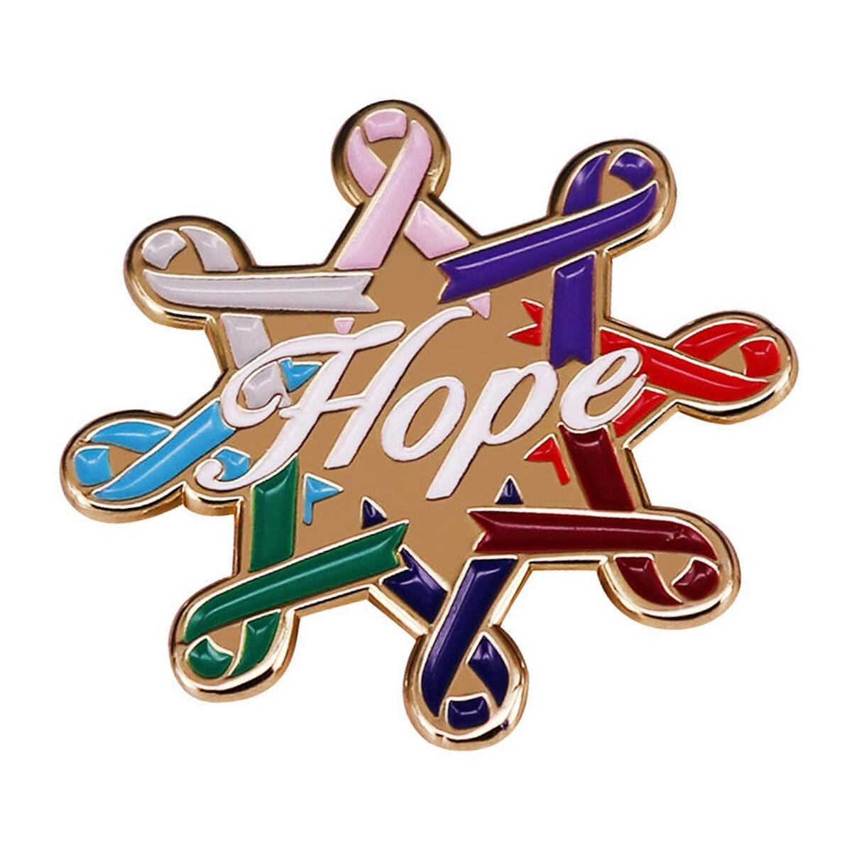 Ribbons Hope Brooch Pin Badge DIY Crafts for Clothes Daily wearing Patients