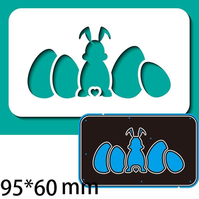 Easter Eggs Bunny Metal Cutting Dies Stencil DIY Scrapbooking Album Paper Card