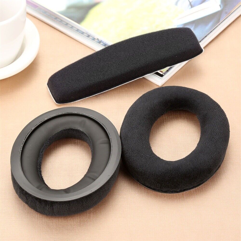 Soft foam and Velour Replacement Earpads With Headband Increase Comfort Level