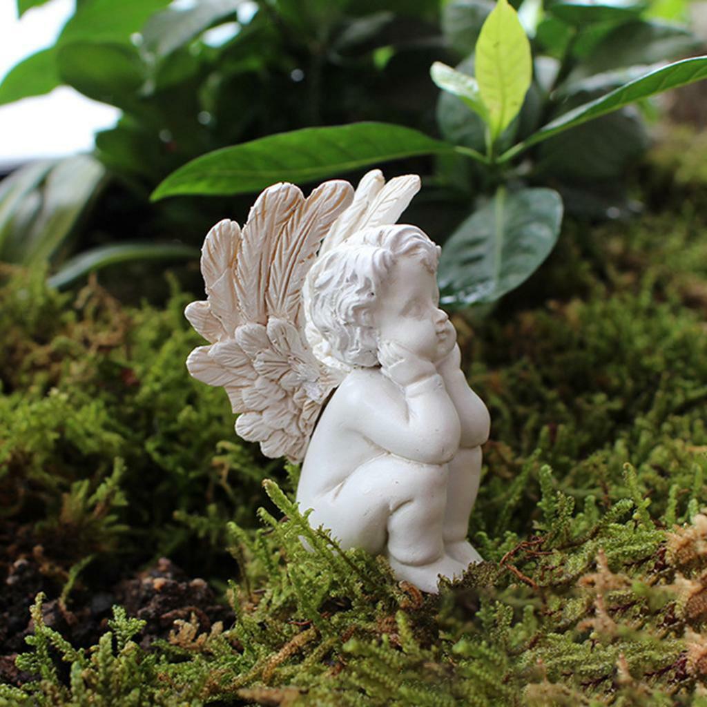 5 Pieces Angel Statue Garden Stakes Mini Landscape  Yard Porch Decor
