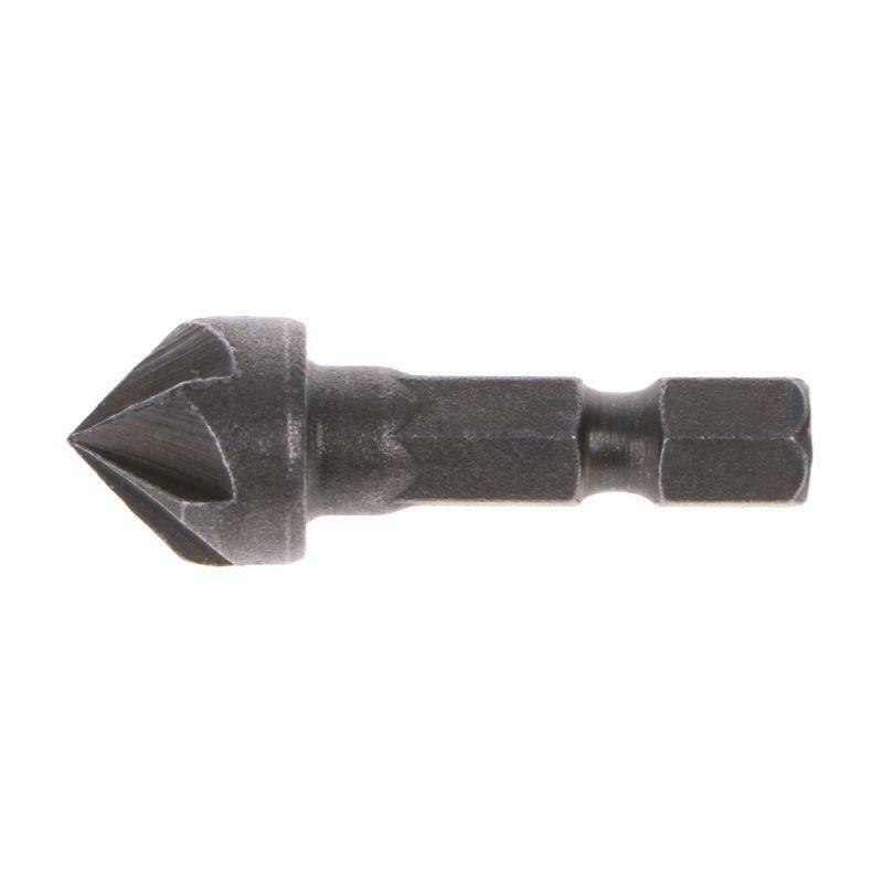 6 Flute Countersink Drill Bit 90 Degree Point Angle Chamfer Cutting Woodworking