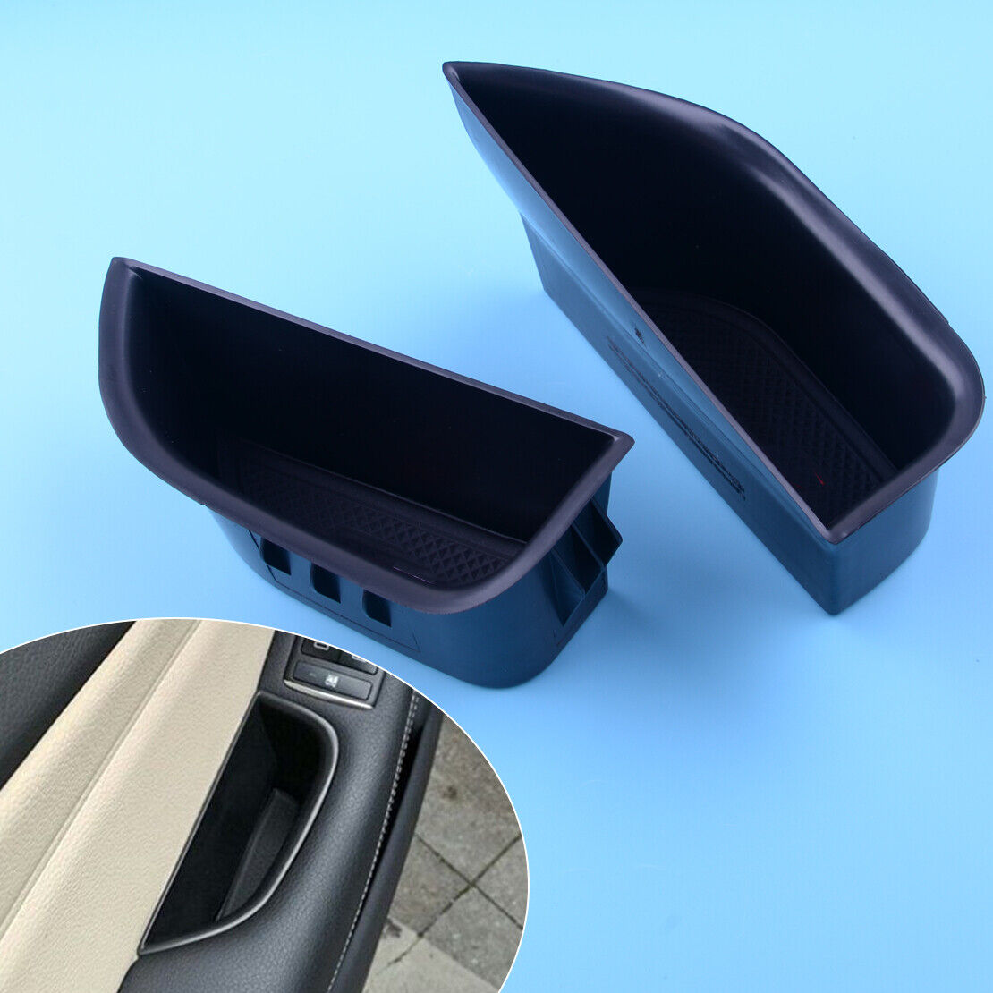 Box Holder Front Door 2x Storage Fit for Benz 14-18 CLA GLA Class Accessories Ld