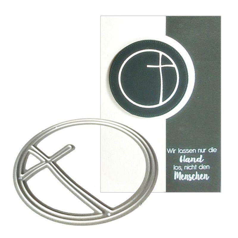 Round Cross Metal Cutting Dies Stencil Scrapbooking DIY Album Card Embossing