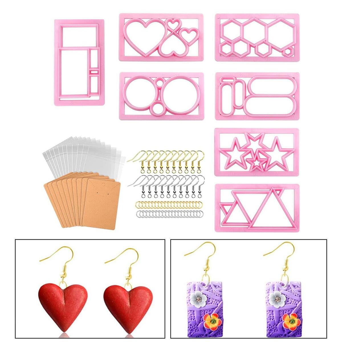Polymer Clay Cutters Jewelry Making Art Supplies DIY Earring Cutting Mold