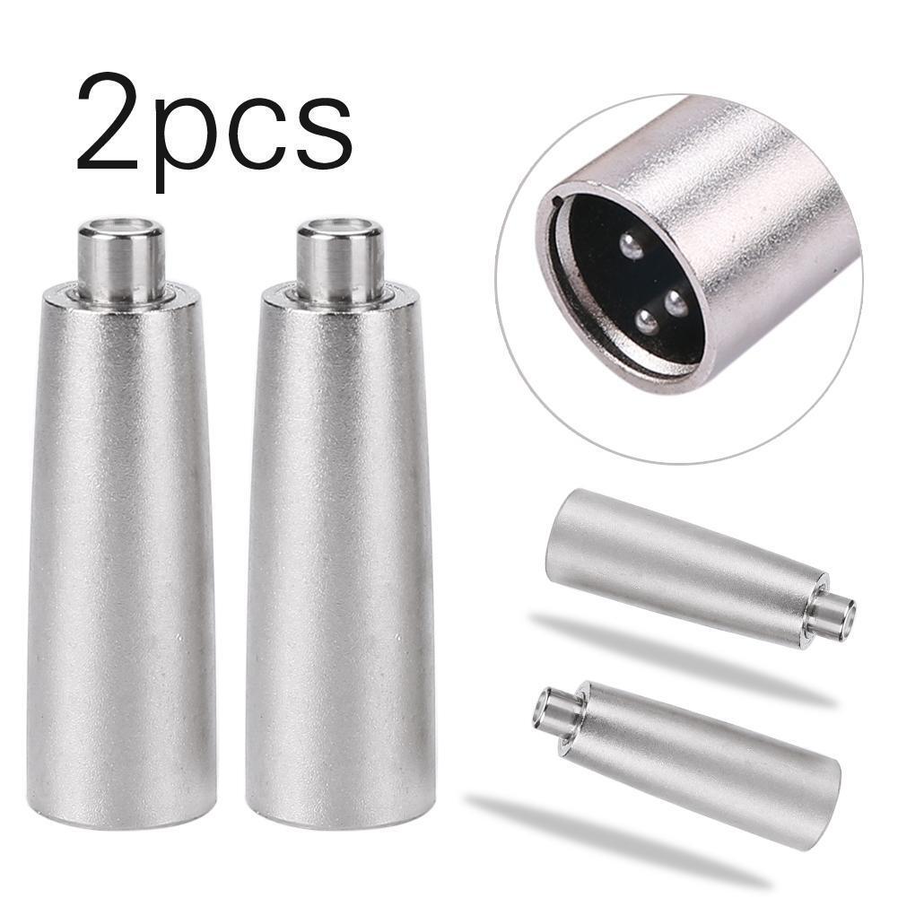 2pcs Metal XLR 3 Pin Male to RCA Female Audio Jack Adapter Plug Connector