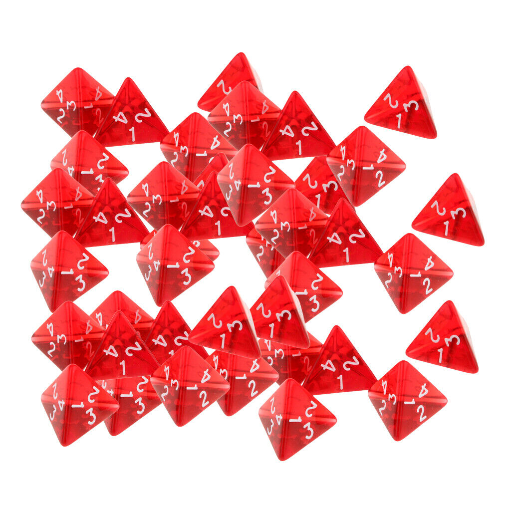 40Pcs Fun D4  Playing Game Dices Set for DND RPG  Board
