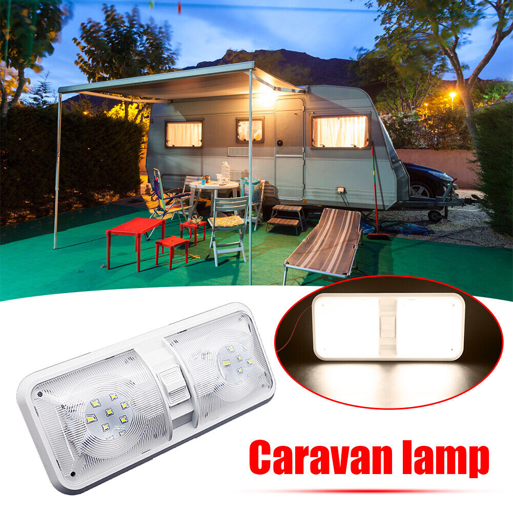 12V Dome Light Ceiling Lamp with Switch for RV Marine Boat Yacht Camper