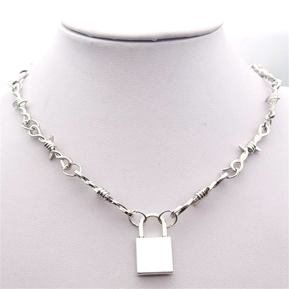 Pendant Bib Choker Biker Hip Hop Barbed Wire Brambles Punk Necklace Dark Gothic