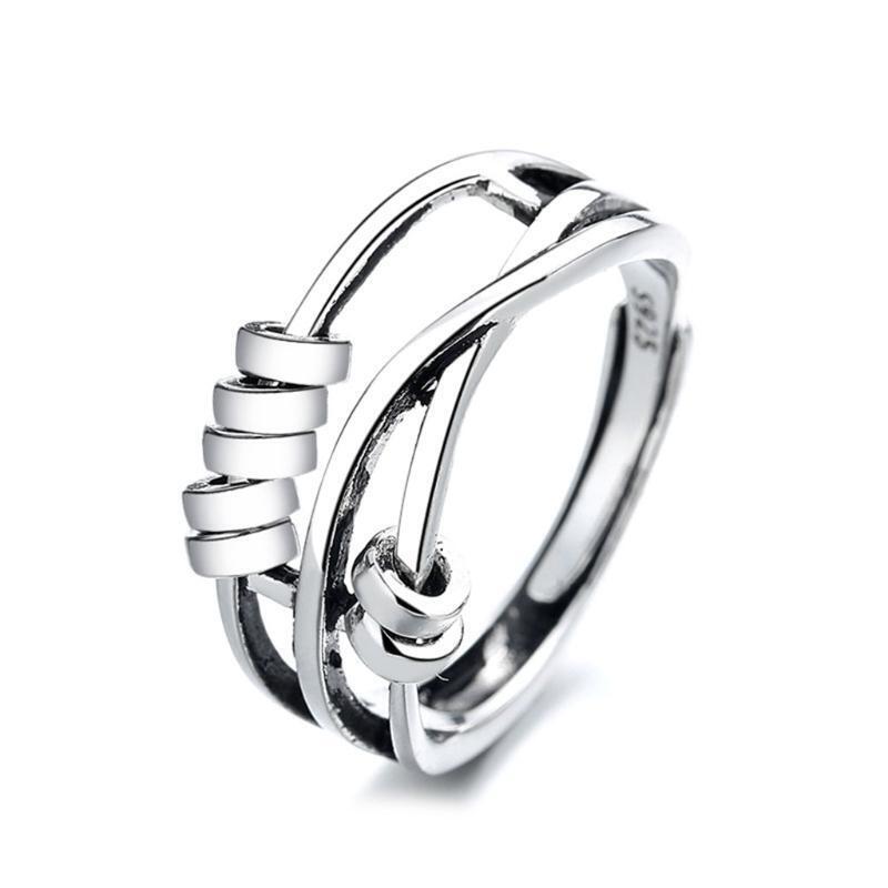 Anxiety Ring Women Men Runner Fidget Anxiety Ring With Bead Worry Stress Relief