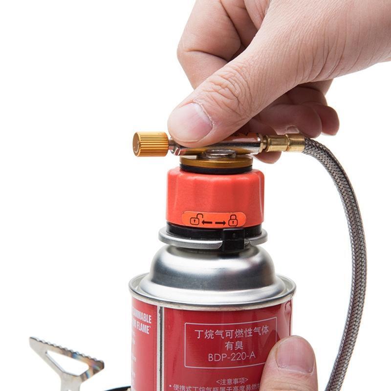 Gas Stove Converter Gas Burner Connector Camping Gas Tank Adapter Picnic Stove