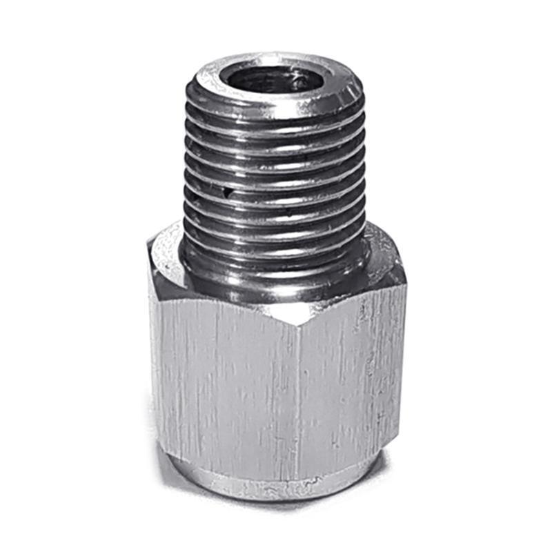 1/8NPT Female To M10x1.0 Male Reducer Oil Pressure Gauge Adapter Stainless Steel