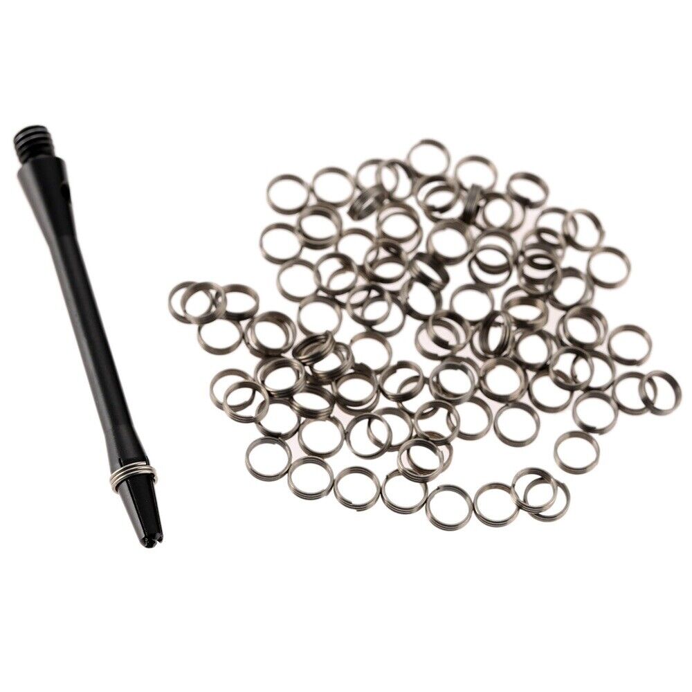 50pcs Stainless Steel Dart Shaft Round Ring Prevent Stem Splitting Protector NEW
